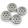 QUE-T 1.9inch RC Rock Crawler Metal Beadlock Wheel Rims for TRX4 SCX10 90046 D90 Pack of 4 (Silver) view 1