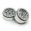 QUE-T 1.9inch RC Rock Crawler Metal Beadlock Wheel Rims for TRX4 SCX10 90046 D90 Pack of 4 (Silver) view 2