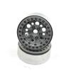 QUE-T 1.9inch RC Rock Crawler Metal Beadlock Wheel Rims for TRX4 SCX10 90046 D90 Pack of 4 (Silver) view 3