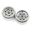 QUE-T 1.9inch RC Rock Crawler Metal Beadlock Wheel Rims for TRX4 SCX10 90046 D90 Pack of 4 (Silver) view 4