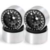 QUE-T 1.9" RC Crawler CNC Metal Beadlock Wheel Rims for 1/10 Axial Scx10 D90 D110 TRX-4 (Black) view 1