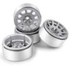 QUE-T 2.2" RC Rock Crawler Metal Alloy Beadlock Wheel Rims for 1/10 Axial Wraith D90 (Silver) view 4