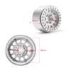 Que-T 1.9" RC Crawler CNC Metal Beadlock Wheel Rims for 1/10 Axial Scx10 D90 D110 TRX-4 (Silver) view 2