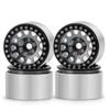 Que-T 1.9" RC Crawler CNC Metal Beadlock Wheel Rims for 1/10 Axial Scx10 D90 D110 TRX-4 (Titanium & Black) view 1