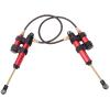 2pcs RC Shocks, RC Car Internal Spring Negative Pressure Shock Damper with Spring Absorber Springs Adjustable Damper Gun Compatible for SCX10 D90 1/10 RC Car(Red-110m) 110Mm Shocks view 2