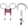 2pcs RC Shocks, RC Car Internal Spring Negative Pressure Shock Damper with Spring Absorber Springs Adjustable Damper Gun Compatible for SCX10 D90 1/10 RC Car(Red-110m) 110Mm Shocks view 3