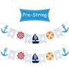 2 Pieces Nautical Bunting Banner Cruise Door Decorations Sailboat Yacht Lighthouse Bunting Garland for Nautical Themed Birthday Party Baby Shower Anniversary Decoration view 1