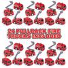 ArtCreativity Mini Pullback Fire Truck Toys (Bulk Pack of 24) Firefighter Birthday Party Supplies, Firetruck and Fireman Party Favors, Goodie Bag Fillers for Kids Ages 3+ view 2