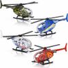 ArtCreativity Diecast Helicopter Toy - Pack of 4 - Police, Fire Engine, EMS, and Military Diecast Toy Choppers with Spinning Propellers, Birthday Party Favors for Boys and Girls view 1