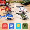 ArtCreativity Diecast Helicopter Toy - Pack of 4 - Police, Fire Engine, EMS, and Military Diecast Toy Choppers with Spinning Propellers, Birthday Party Favors for Boys and Girls view 4