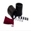 Alex Cramer Company Golden Gate Dice Cup Set of 2 with 10 Tuxedo Dice, a Drawstring Pouch and a Book of Dice Games (Includes Liar's Dice) (Dice Cup Set with Personalized Brass Plates) view 4