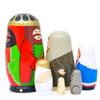 Moonmo - Nesting Doll Holy Family -The Nativity Family Wooden Nesting Dolls Matryoshka Nativity Figurines-Set of 5 Dolls (Brown) view 2
