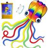 14ft R2F Rainbow Soft Octopus Kite for Kids and Audlts-Large Kite with 11.5ft Long Tail and 200ft Flying line-Easy to Fly Toy for Outdoor Games Beach and Activities view 1