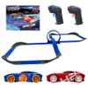 Tracer Racers Remote Control Cordless Glow in The Dark High-Speed Super 8 Speedway Track Set with Two Cars for Dual Racing, Glow Blue view 1