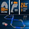 Tracer Racers Remote Control Cordless Glow in The Dark High-Speed Super 8 Speedway Track Set with Two Cars for Dual Racing, Glow Blue view 3