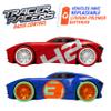 Tracer Racers Remote Control Cordless Glow in The Dark High-Speed Super 8 Speedway Track Set with Two Cars for Dual Racing, Glow Blue view 4