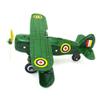 Charmgle Curtiss Bi-Plane Wind-up Tin Toy Retro Classic Clockwork Spring Toys Party Showcase Decoration Green view 2