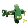 Charmgle Curtiss Bi-Plane Wind-up Tin Toy Retro Classic Clockwork Spring Toys Party Showcase Decoration Green view 3