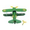 Charmgle Curtiss Bi-Plane Wind-up Tin Toy Retro Classic Clockwork Spring Toys Party Showcase Decoration Green view 4