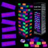 Drinking Games for Adults Party, Black Light Tumble Tower -Glowing Drinking Games Suitable for Day Or Night, 54 Blocks with Hilarious Drinking Commands, Stacking Games for Adults Party view 1