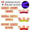 Drinking Games for Adults Party, Black Light Tumble Tower -Glowing Drinking Games Suitable for Day Or Night, 54 Blocks with Hilarious Drinking Commands, Stacking Games for Adults Party view 4