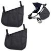 2 Pack Universal Side Sling Stroller Mesh Cargo Net and Organizer, Extra Stroller Storage Space, Non-Slip and Adjustable Straps view 1