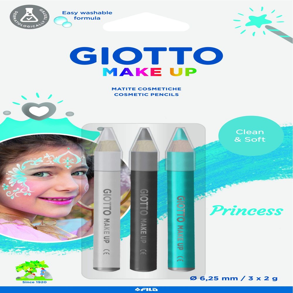 GIOTTO MAKE UP Kinderschminkstift, Blister mit 3 Stk., "Prinzessin"