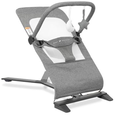 Baby Delight Alpine Deluxe Portable Bouncer | Infant | 0 6 months | Charcoal Tweed