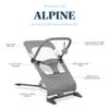 Baby Delight Alpine Deluxe Portable Bouncer | Infant | 0  6 months | Charcoal Tweed view 3