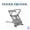 Baby Delight Alpine Deluxe Portable Bouncer | Infant | 0  6 months | Charcoal Tweed view 4