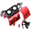 Power Hobbies Aluminum Heat Sink with Twin Turbo High Speed Fans for 1/8 Motors, 40.8mm Diameter, RC Vehicles view 2