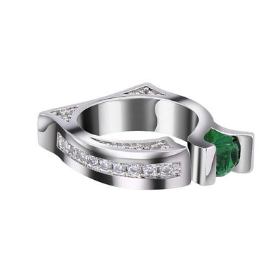 SXFSE Rings for Women, Metal Geometric Square Zircon Female Ring Jewelry Gift