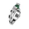 SXFSE Rings for Women, Metal Geometric Square Zircon Female Ring Jewelry Gift view 3