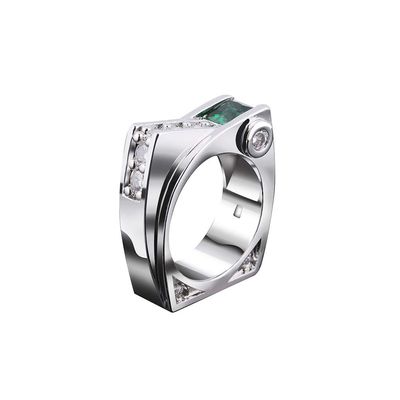 SXFSE Rings for Women, Metal Geometric Square Zircon Female Ring Jewelry Gift