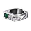 SXFSE Rings for Women, Metal Geometric Square Zircon Female Ring Jewelry Gift view 4