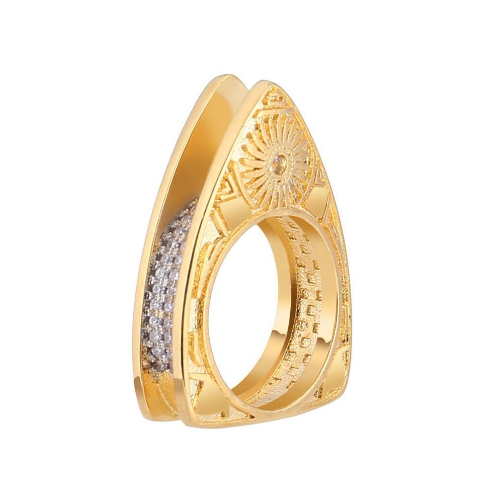 SXFSE Rings for Women, Unique Design Metal Geometric Square Zircon Female Ring Jewelry Gift