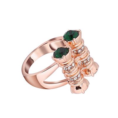 SXFSE Rings for Women, Unique Design Metal Geometric Square Zircon Female Ring Jewelry Gift