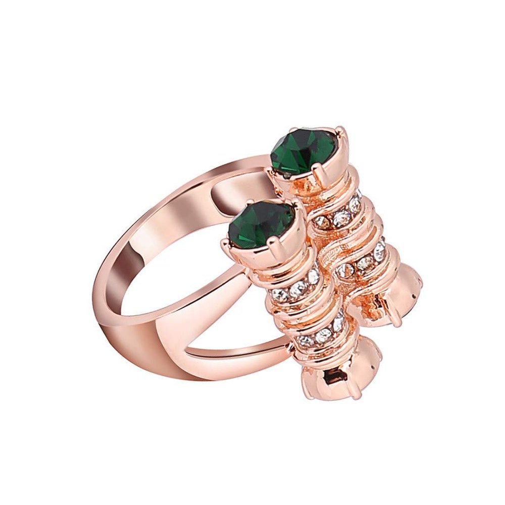SXFSE Rings for Women, Unique Design Metal Geometric Square Zircon Female Ring Jewelry Gift