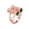 SXFSE Rings for Women, Unique Design Metal Geometric Square Zircon Female Ring Jewelry Gift view 3
