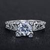 SXFSE Rings for Women, Personality Metal Drill Microinlaid Zircon Floor Lady Ring Jewelry Gift view 4