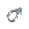 SXFSE Rings for Women, Unique Design Metal Geometric Square Zircon Female Ring Jewelry Gift view 3