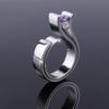 SXFSE Rings for Women, Unique Design Metal Geometric Square Zircon Female Ring Jewelry Gift view 2