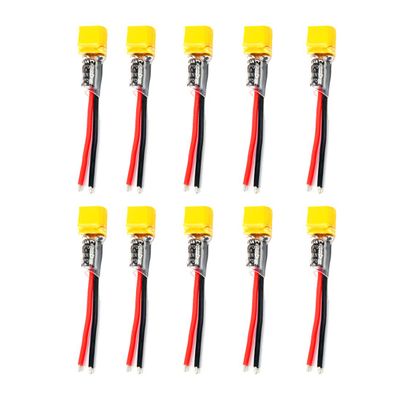 QWinOut XT30 Plug Pigtail Power Wire 100uF Capacitor for Mobula7 HD Sailfly-X TRASHCAN UR85 UR85HD Crazybee F3 / F4 PRO Parts (10 pcs)