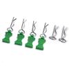 1 Set of Metal Body Clips Pins with Pull Tabs for 1/10 Axial SCX10 RC Model Crawler Car (Green) view 1