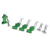 1 Set of Metal Body Clips Pins with Pull Tabs for 1/10 Axial SCX10 RC Model Crawler Car (Green) view 2