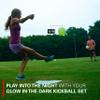 Rukket Kickball Set with Bases | Glow in The Dark Rubber Throw Down Plates and Kick Ball | Perfect for Kids and Adults | Playground and Backyard Game | Includes Air Pump and Foul Line Cones view 3