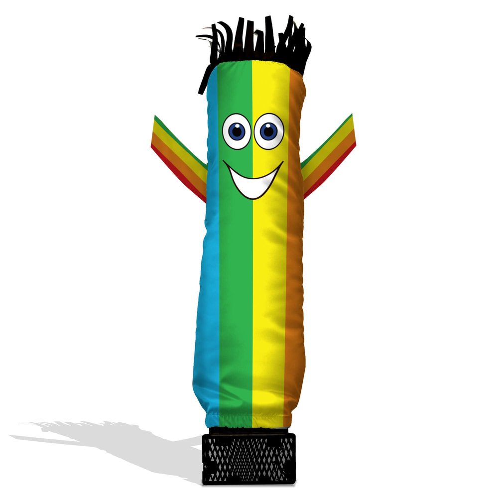 LookOurWay Air Dancers Mini Inflatable Tube Man Set - 29" Wacky Waving Inflatable Tube Guy with Blower for Desktop Advertising - Rainbow