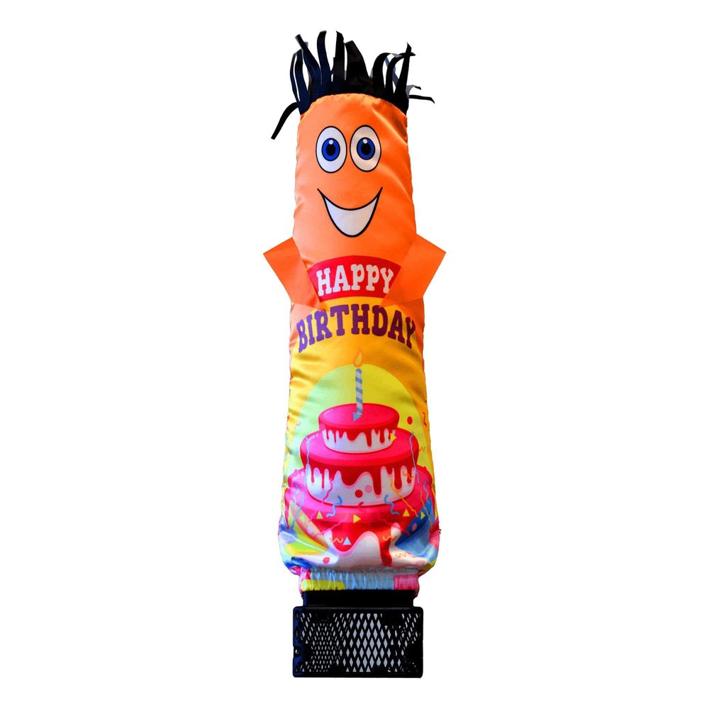 LookOurWay Air Dancers Mini Inflatable Tube Man Set - 29" Wacky Waving Inflatable Tube Guy with Blower for Desktop Advertising - Happy Birthday