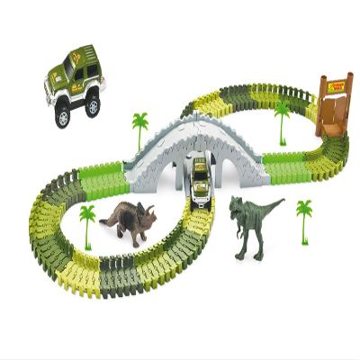 Amewi Magic Traxx 100652 Dino Park with Bridge Mini Set of 108 Pieces