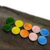 10 Mix Colorful Scalloped Plates Dollhouse Miniatures Ceramic Supply Food view 3